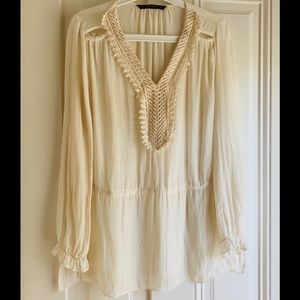 Cream Tunic Blouse